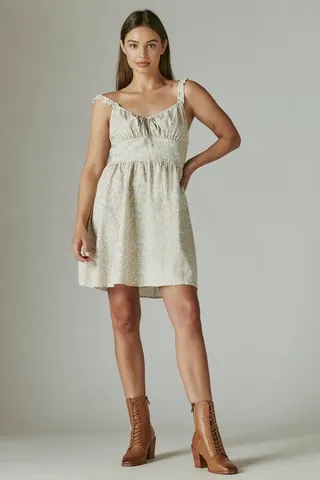 Shirred Mini Dress