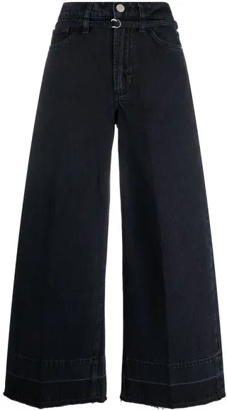 Belted Wide-Leg Jeans
