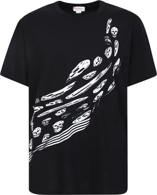 Alexander McQueen Skeleton Printed Crewneck T-Shirt