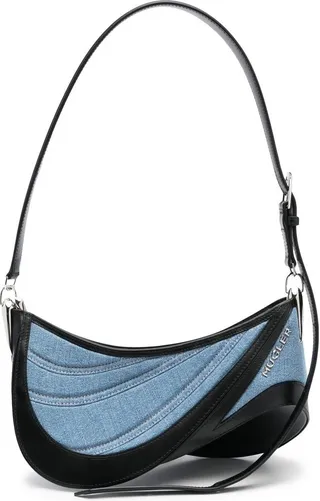 medium Spiral Curve 01 denim crossbody bag