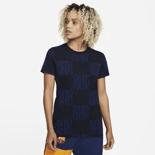 Women's Nike FC Barcelona Soccer T-Shirt in Black