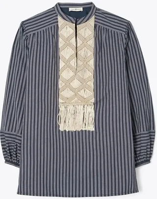 Macramé Striped Tunic