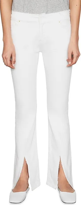 Mini Boot Mid-Rise Slit-Hem Bootcut Jeans