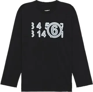 MM6 Maison Margiela MM6 Regular Fit Ls T-shirt in Black