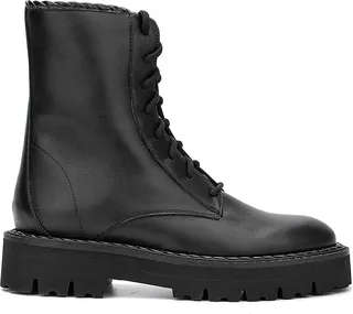 Sadie Leather Combat Boots