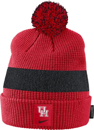 Houston Nike Unisex College Pom Beanie in Red