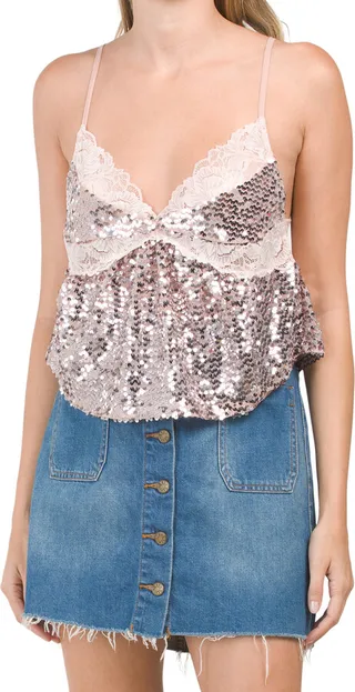 Right Rhythm Sequin Camisole