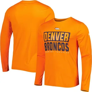Men's New Era Orange Denver Broncos Combine Authentic Offsides Long Sleeve T-shirt