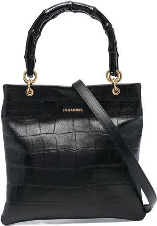 Crocodile-Effect Crossbody Bag