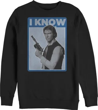 Men's Star Wars Han Solo Quote I Know Sweatshirt - Black - Large