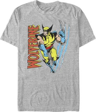 Men's Marvel X-Men Wolverine Slash T-Shirt - Athletic Heather - X Large