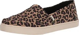 TOMS Women's Alpargata Cupsole Slip On Sneaker Tan Classic Leopard Print