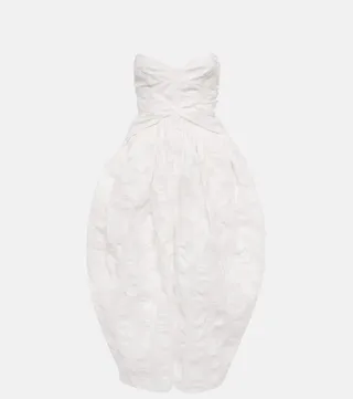 Bridal Jeorge cotton-blend midi dress