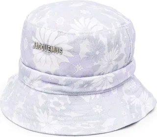 Floral Logo-Plaque Bucket Hat