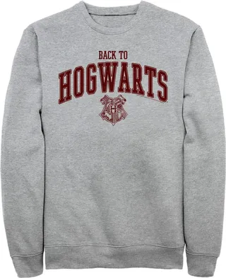 Men's Harry Potter Back to Hogwarts Collegiate Sweatshirt - Athletic Heather - 3X Large