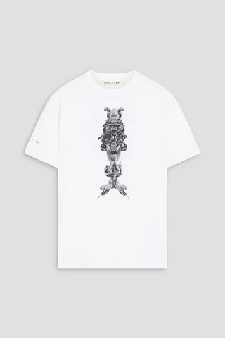 Printed cotton-jersey T-shirt