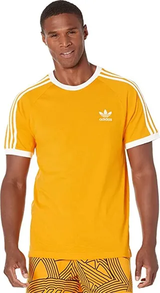 adidas Originals 3-Stripes Tee (Collegiate Gold) Men's T Shirt