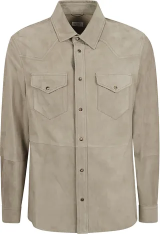 Vintage Effect Round Hem Shirt