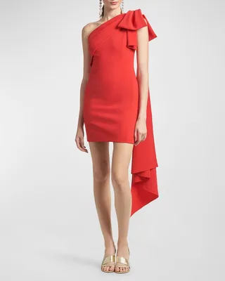 Bella Draped One-Shoulder Mini Dress