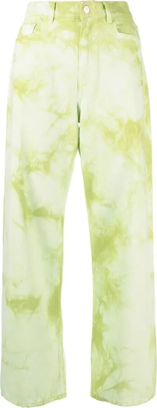 Magnolia tie-dye wide-leg jeans