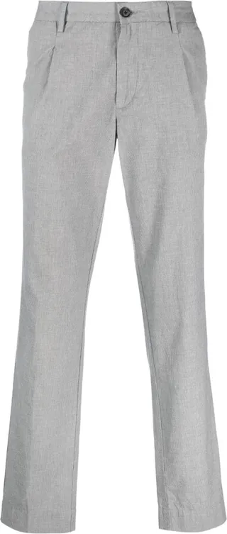 Plain Straight-Leg Trousers
