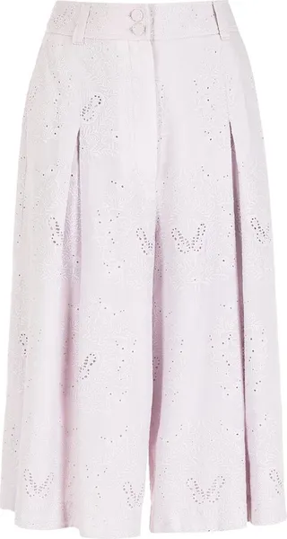 Floral Cut-Out Bermuda Shorts