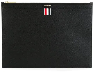 THOM BROWNE- Leather Zipped Document Case