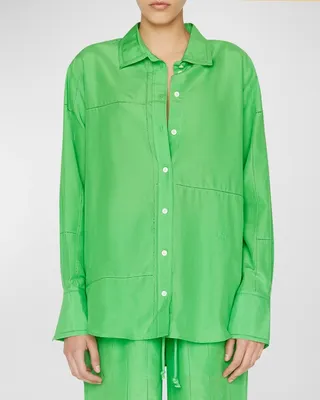The Oversized Linear Lace Shirt