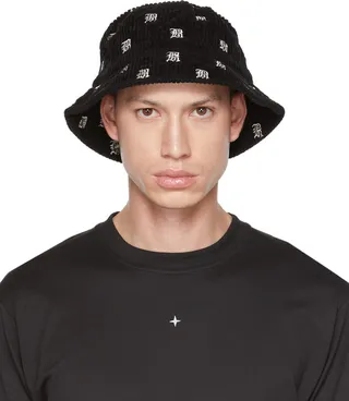 R13 Black Allover Bucket Hat