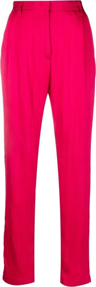 Striped High-Waisted Trousers