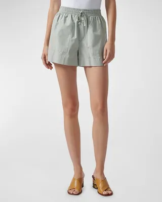 Cotton Ticking Stripe Drawstring Shorts
