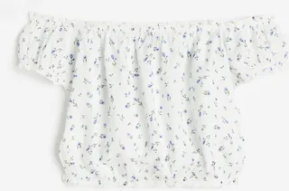 Ruffle-trimmed Off-the-shoulder Blouse