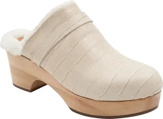 Sofi Croc Embossed Faux Fur Clog