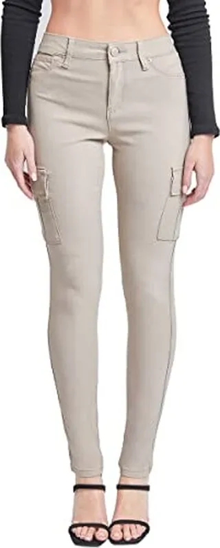 YMI Junior Hyperstretch Button Skinny Cargo Jean
