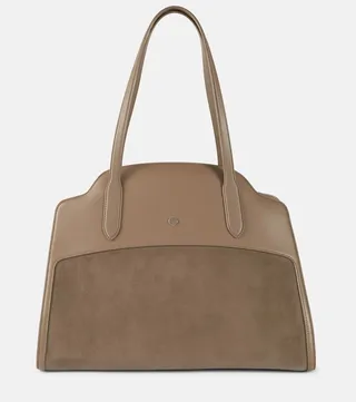 Sesia XL suede and leather tote