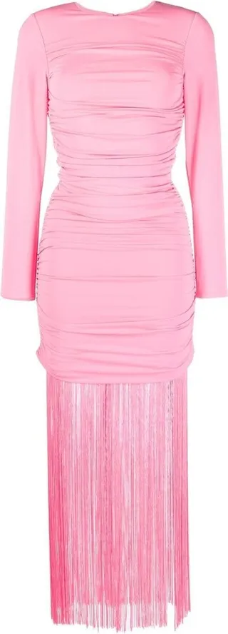 Katherina fringe-detail dress