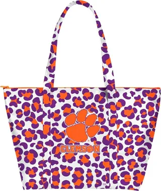 Women's Clemson Tigers Leopard Weekender Tote Bag