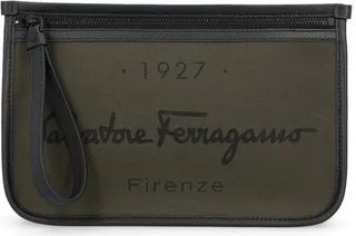 Salvatore Ferragamo 1927 Logo Printed Toiletry Bag