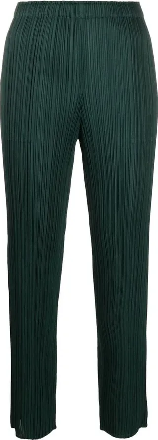 Pleated Cropped Trousers