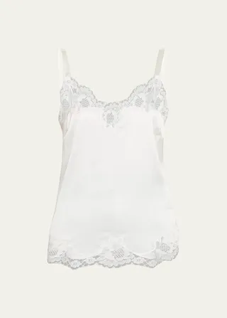 Lace-Trim Satin Camisole