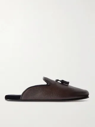 Winston Full-Grain Leather Tasselled Slippers