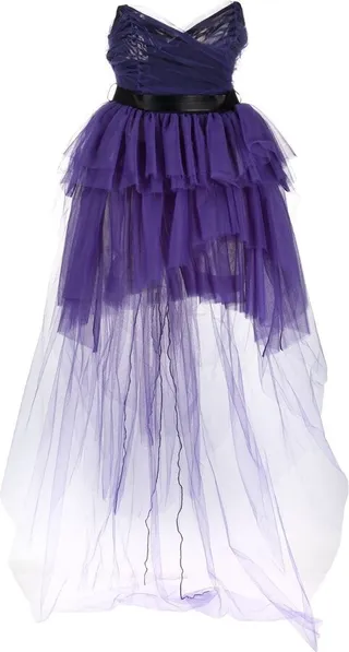 Ruffled High-Low Minidress