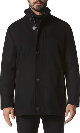 Quilted Wool Blend Jacket