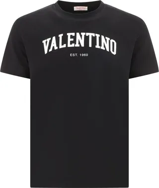 Valentino Logo Printed Crewneck T-Shirt