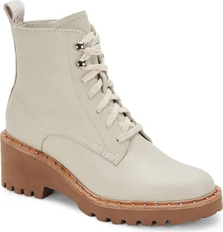 Hinto Womens Leather Lace Up Combat & Lace-up Boots