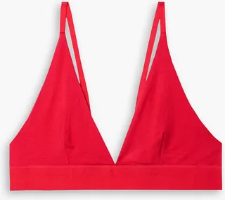 Stretch-bamboo jersey soft-cup triangle bra