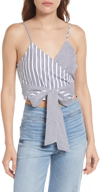 Stripe Wrap Camisole