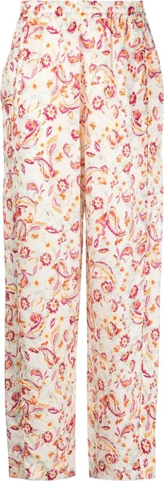 Floral-Print Straight-Leg Trousers