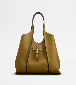 T Timeless Shopping Bag in Leather Medium