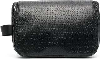 Embossed Monogram-Pattern Wash-Bag